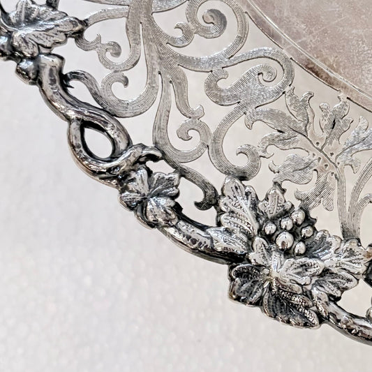 ELIZABETH II PIERCED STERLING SILVER TAZZA, SHEFFIELD, 1959