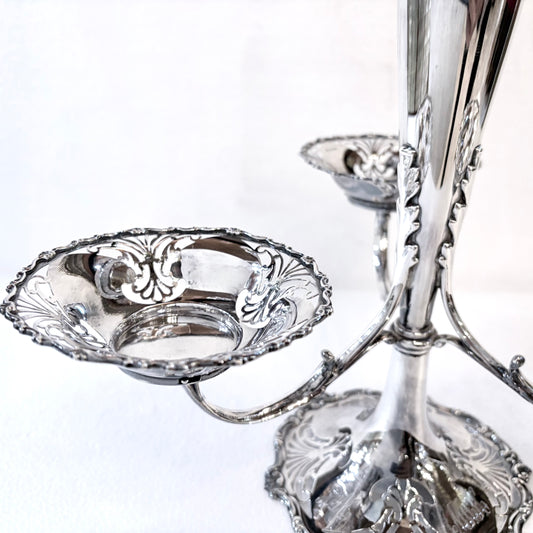 EDWARDIAN PIERCED STERLING SILVER CENTERPIECE, SHEFFIELD, 1911
