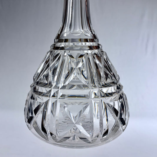 GEORGE V CUT GLASS AND STERLING SILVER-MOUNTED DECANTER, SHEFFIELD, 1925