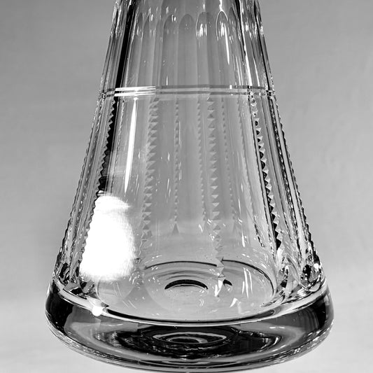 ELIZABETH II SILVER-MOUNTED LEAD CRYSTAL CONICAL DECANTER, BIRMINGHAM, 2003
