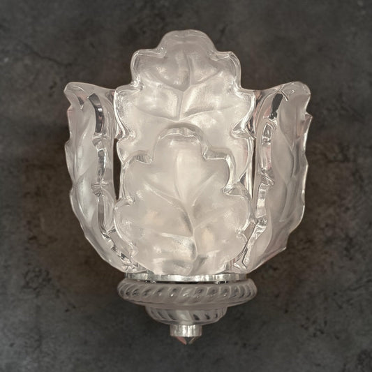 PAIR OF 'CHÊNE' OAK LEAF WALL SCONCES, FRANCE, POST-1980