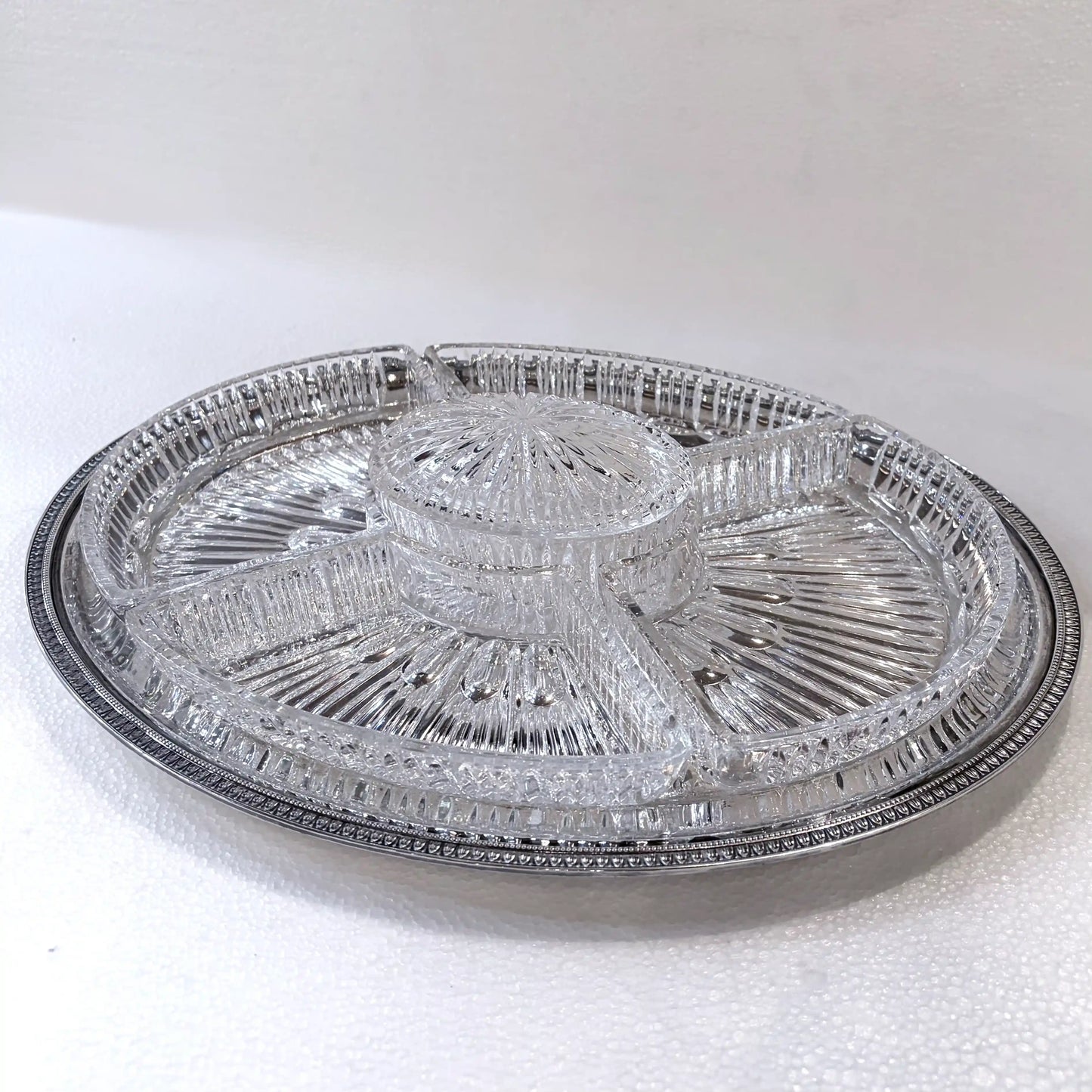 NEOCLASSICAL SECTIONAL RELISH DISH, ALESSANDRIA, MID-20TH CENTURY