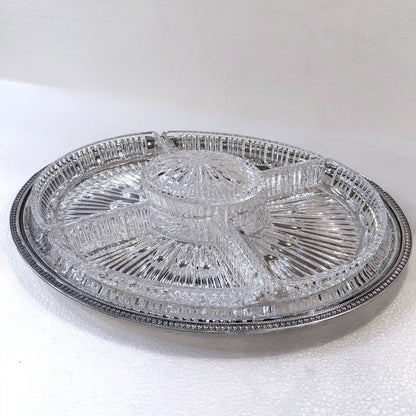 NEOCLASSICAL SECTIONAL RELISH DISH, ALESSANDRIA, MID-20TH CENTURY