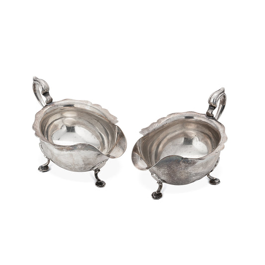 A PAIR OF GEORGE V SILVER SAUCEBOATS, SHEFFIELD, 1922
