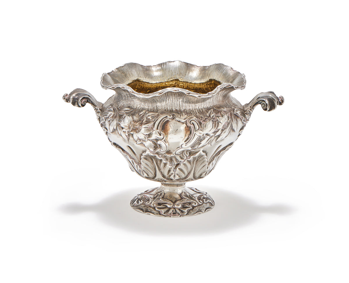 A WILLIAM IV SILVER-GILT-LINED TWIN-HANDLED SUGAR BOWL, LONDON, 1833