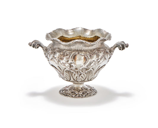A WILLIAM IV SILVER-GILT-LINED TWIN-HANDLED SUGAR BOWL, LONDON, 1833