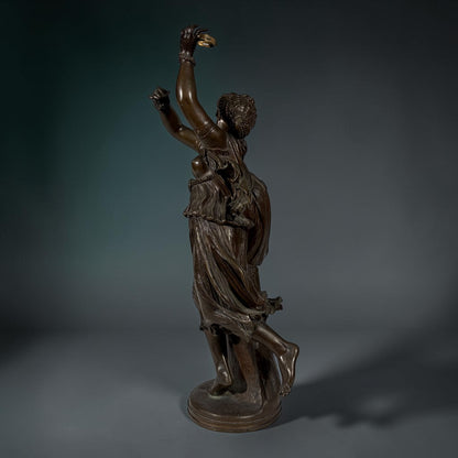 A PATINATED BRONZE FIGURE OF ZINGARA, FRANCE, MID-19TH CENTURY
