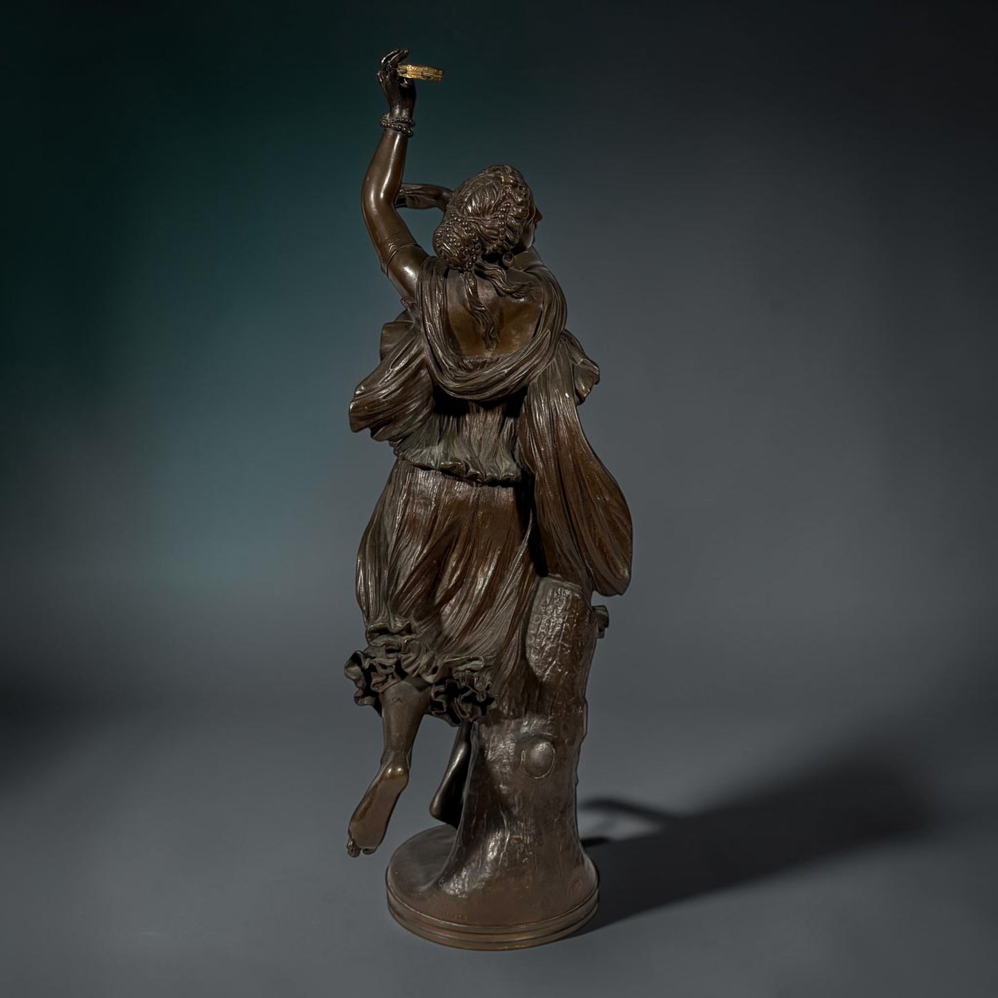 A PATINATED BRONZE FIGURE OF ZINGARA, FRANCE, MID-19TH CENTURY