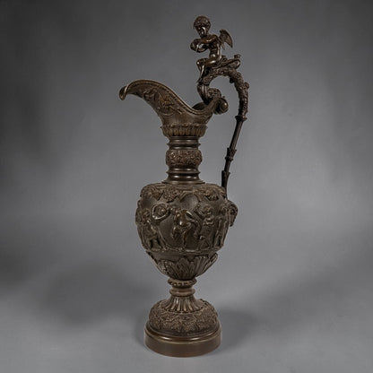 NEOCLASSICAL BRONZE DECORATIVE EWER, EUROPE, LATE 19TH CENTURY
