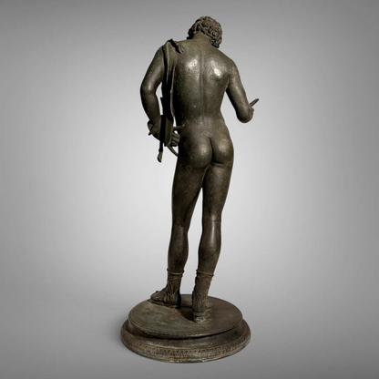 NEAPOLITAN GRAND TOUR PATINATED BRONZE NARCISSUS, ITALY, LATE 19th-CENTURY