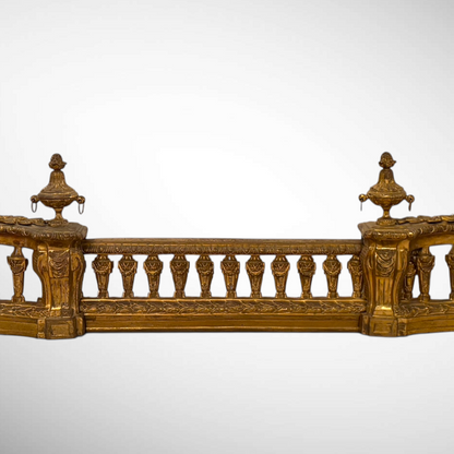A LOUIS XVI STYLE CAST AND CHASED GILT-BRONZE FENDER, FRANCE, LATE 19TH CENTURY