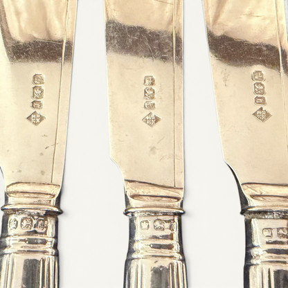 A VICTORIAN STERLING SILVER FISH SERVICE FOR SIX, SHEFFIELD, 1894
