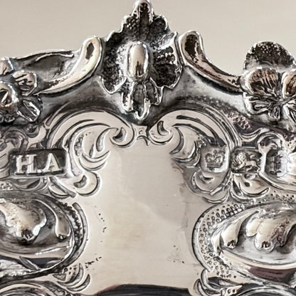 VICTORIAN REPOUSSÉ STERLING SILVER CENTERPIECE, SHEFFIELD, 1898