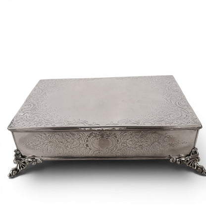 AN IMPORTANT MID-VICTORIAN HEAVY-GAUGE STERLING SILVER STANDISH, LONDON, 1853