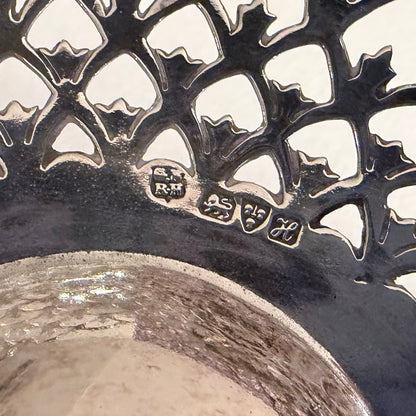 EDWARDIAN PIERCED STERLING SILVER EPERGNE, CHESTER, 1908