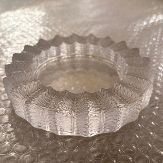 LATE 20TH CENTURY FROSTED CRYSTAL ASHTRAY, FRANCE, POST-1978