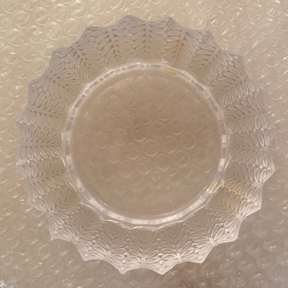 LATE 20TH CENTURY FROSTED CRYSTAL ASHTRAY, FRANCE, POST-1978