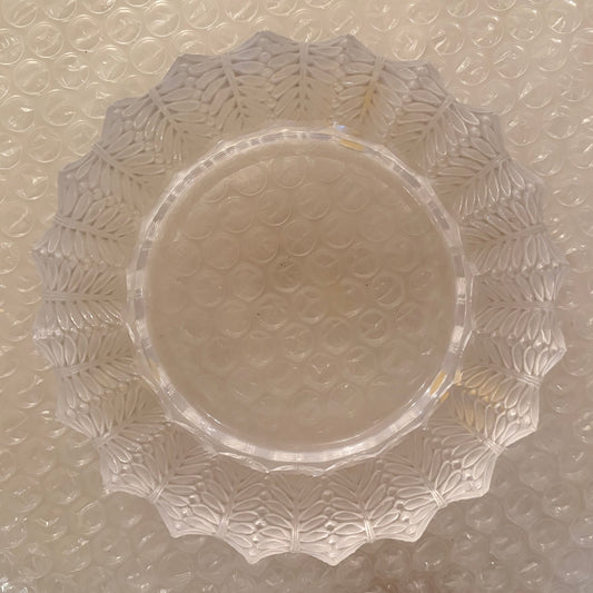 LATE 20TH CENTURY FROSTED CRYSTAL ASHTRAY, FRANCE, POST-1978