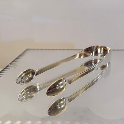 GEORGE III PLAIN STERLING SILVER SUGAR TONGS, LONDON, 1807
