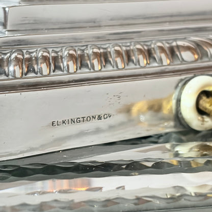 EDWARDIAN CORINTHIAN COLUMNAR STERLING SILVER TABLE LAMP, BIRMINGHAM, 1905