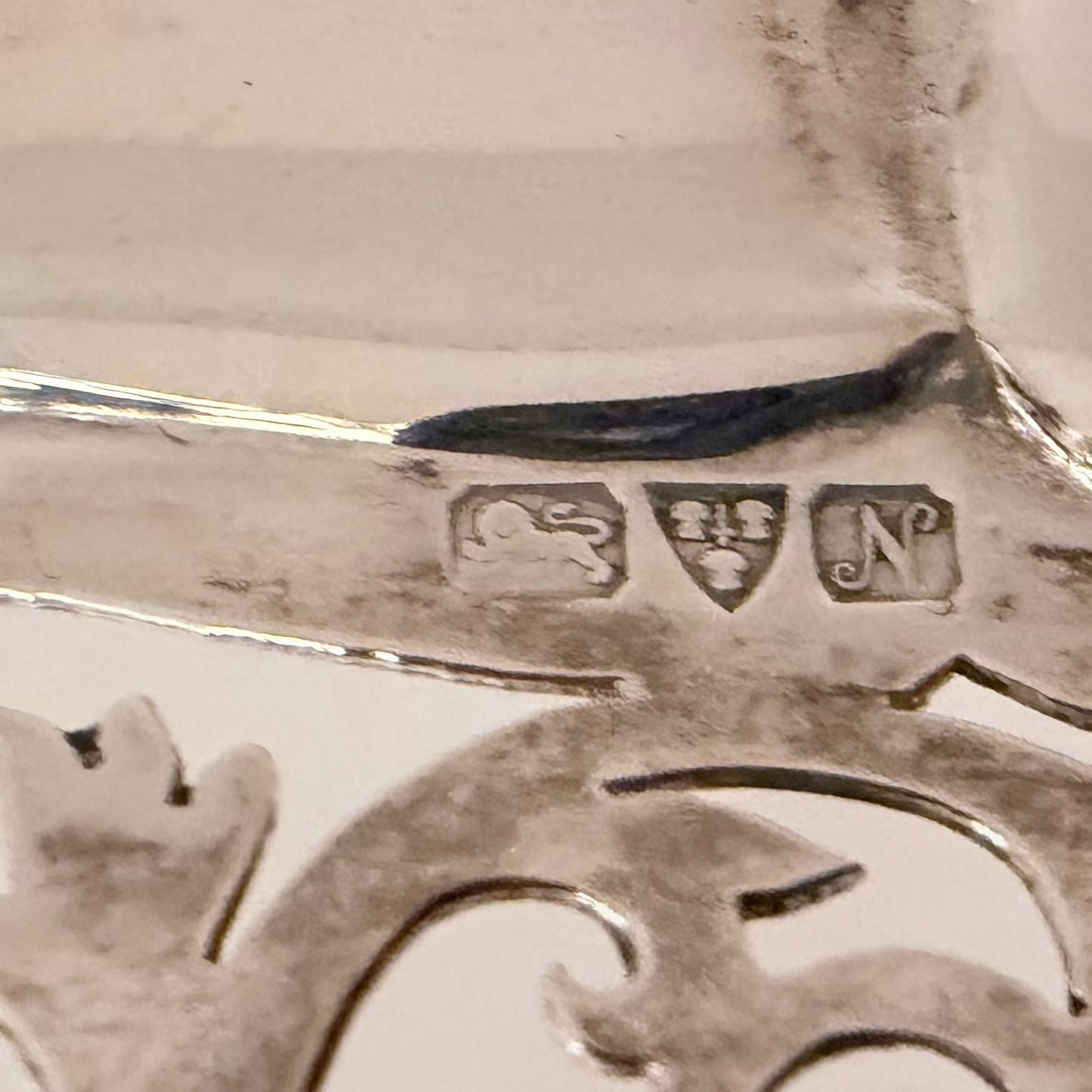 LATE EDWARDIAN PIERCED STERLING SILVER TAZZA, CHESTER, 1913