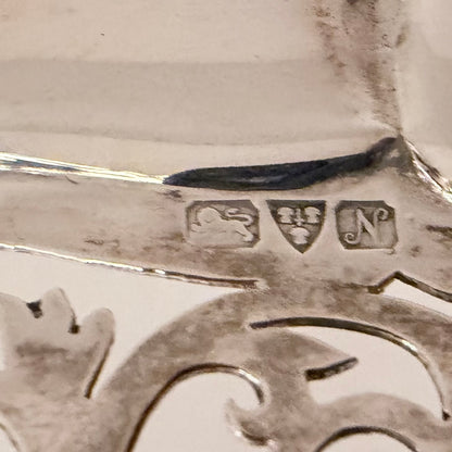 LATE EDWARDIAN PIERCED STERLING SILVER TAZZA, CHESTER, 1913