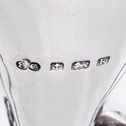 EDWARDIAN ROCOCO REVIVAL STERLING SILVER FIVE-TRUMPET EPERGNE, BIRMINGHAM, 1909