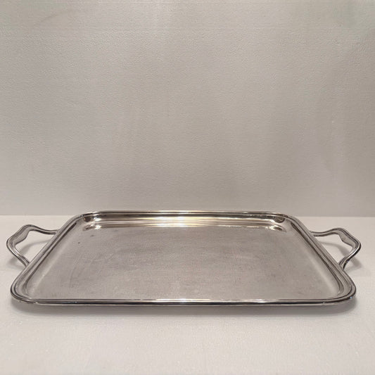 MID-CENTURY ITALIAN RATIONALIST 800 SILVER TRAY, PADUA, c. 1948–1968
