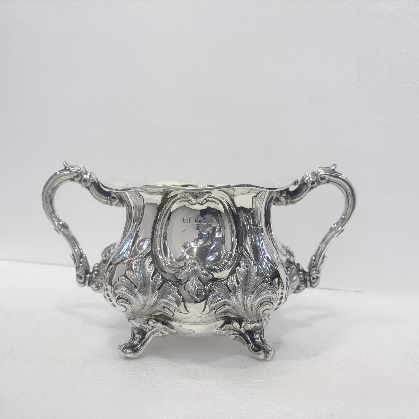 LATE VICTORIAN STERLING SILVER THREE-PIECE TEA SERVICE, SHEFFIELD, 1898