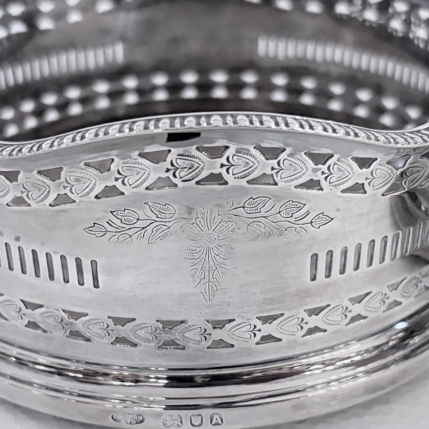 PAIR OF ELIZABETH II STERLING SILVER WINE COASTERS, LONDON, 1936
