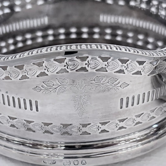 PAIR OF ELIZABETH II STERLING SILVER WINE COASTERS, LONDON, 1936