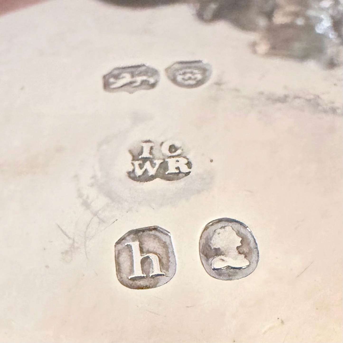 GEORGIAN GADROONED STERLING SILVER SALT CELLARS, LONDON, 1823