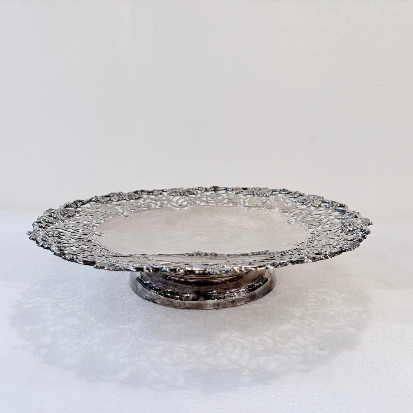 ELIZABETH II PIERCED STERLING SILVER TAZZA, SHEFFIELD, 1959