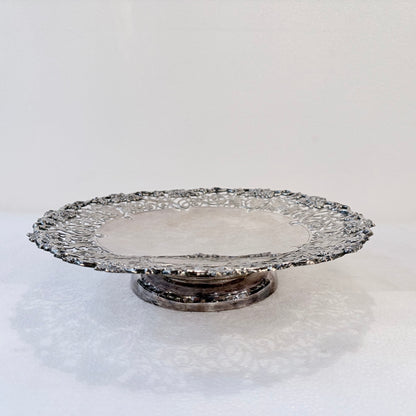 ELIZABETH II PIERCED STERLING SILVER TAZZA, SHEFFIELD, 1959