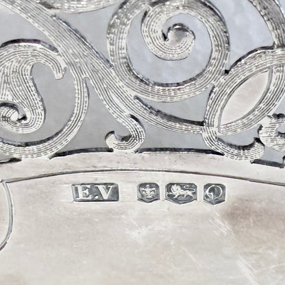 ELIZABETH II PIERCED STERLING SILVER TAZZA, SHEFFIELD, 1959