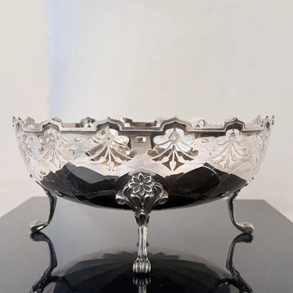 GEORGE VI PIERCED STERLING SILVER CENTERPIECE, BIRMINGHAM, 1949