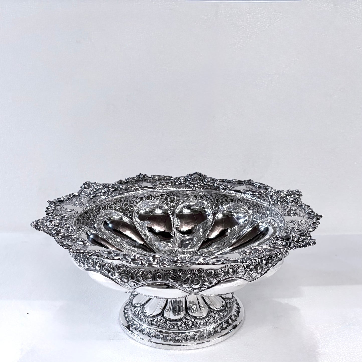 VICTORIAN REPOUSSÉ STERLING SILVER CENTERPIECE, SHEFFIELD, 1898