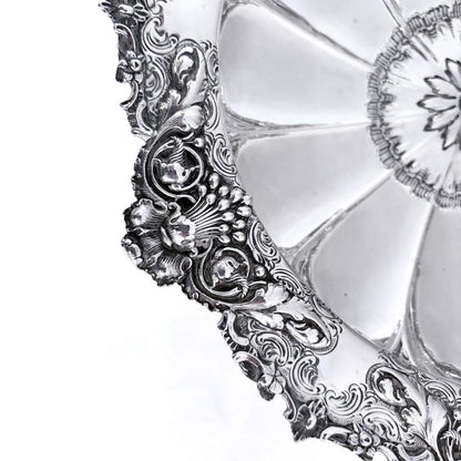VICTORIAN REPOUSSÉ STERLING SILVER CENTERPIECE, SHEFFIELD, 1898