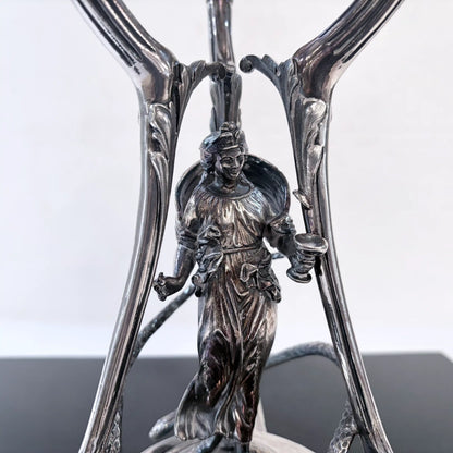 PAIR OF VICTORIAN MYTHOLOGICAL STERLING SILVER CENTERPIECES, LONDON, 1869