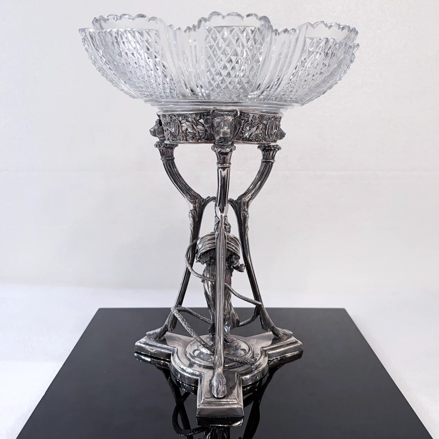 PAIR OF VICTORIAN MYTHOLOGICAL STERLING SILVER CENTERPIECES, LONDON, 1869
