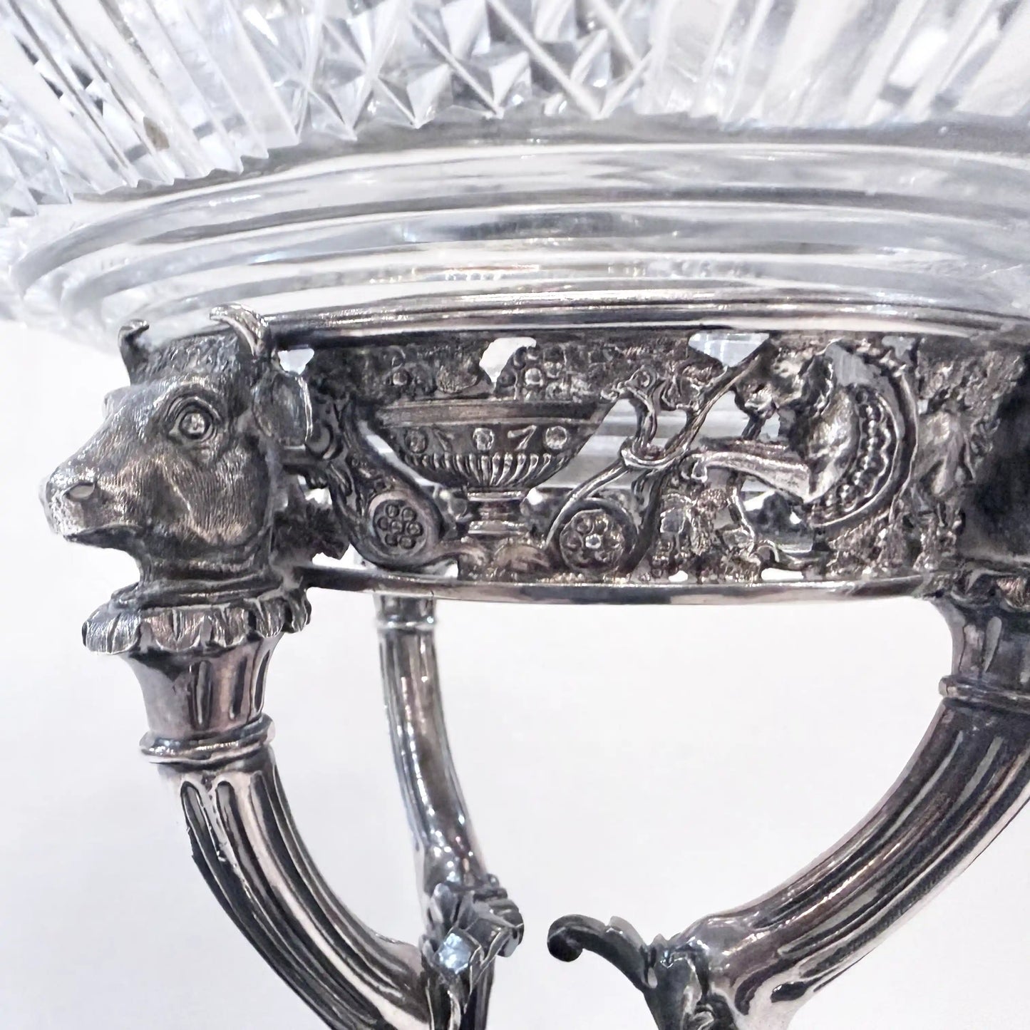 PAIR OF VICTORIAN MYTHOLOGICAL STERLING SILVER CENTERPIECES, LONDON, 1869