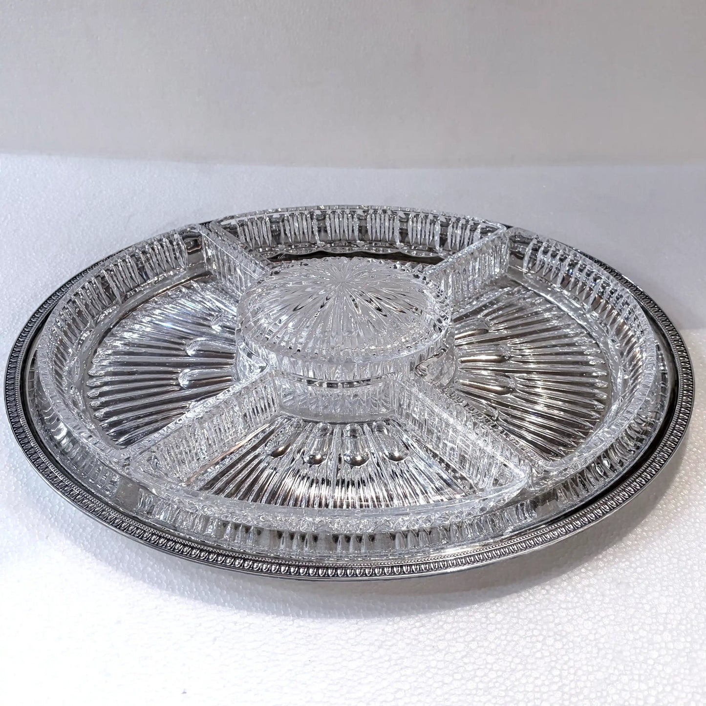 NEOCLASSICAL SECTIONAL RELISH DISH, ALESSANDRIA, MID-20TH CENTURY