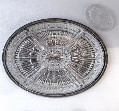 NEOCLASSICAL SECTIONAL RELISH DISH, ALESSANDRIA, MID-20TH CENTURY
