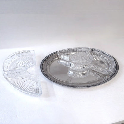 NEOCLASSICAL SECTIONAL RELISH DISH, ALESSANDRIA, MID-20TH CENTURY