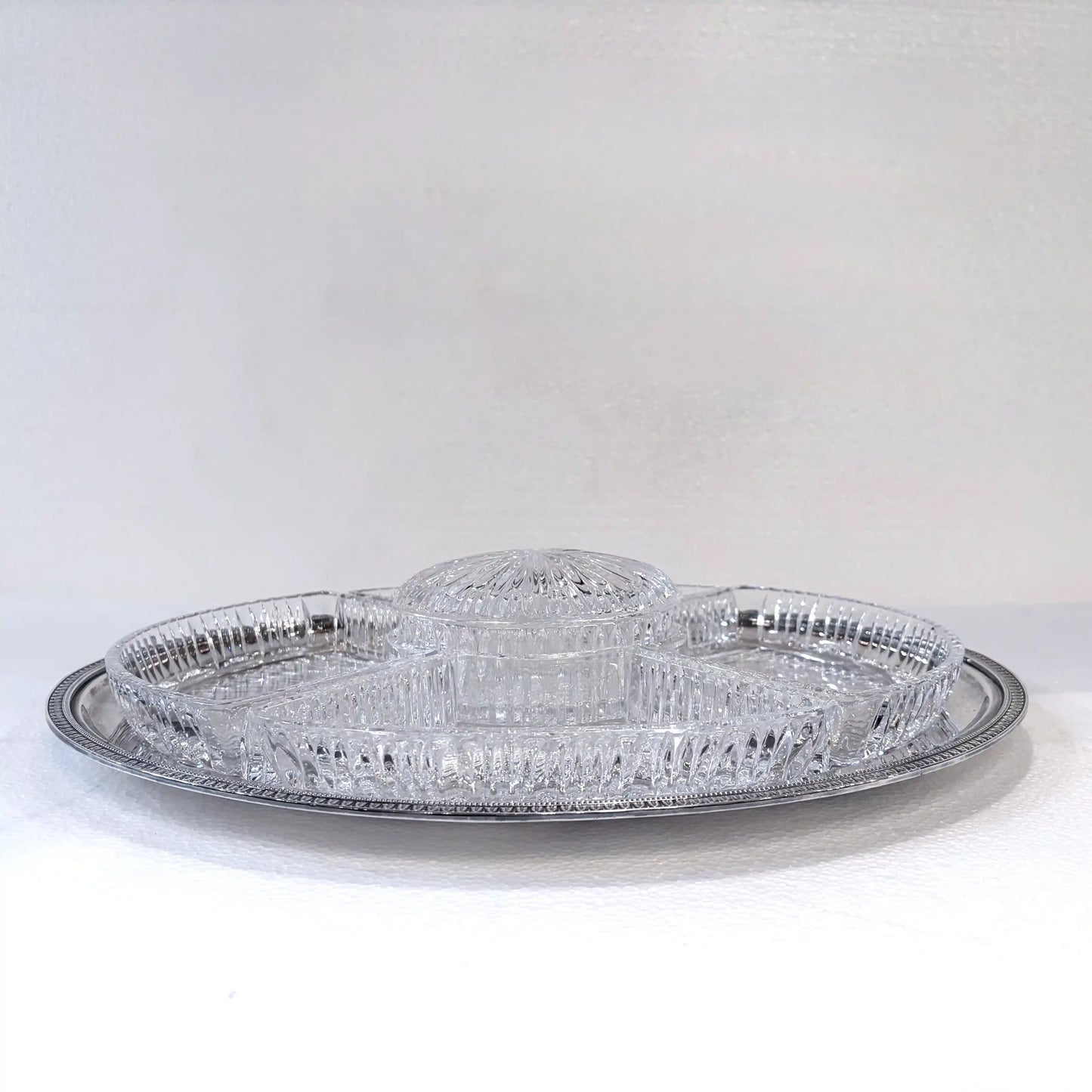 NEOCLASSICAL SECTIONAL RELISH DISH, ALESSANDRIA, MID-20TH CENTURY