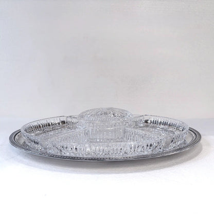 NEOCLASSICAL SECTIONAL RELISH DISH, ALESSANDRIA, MID-20TH CENTURY