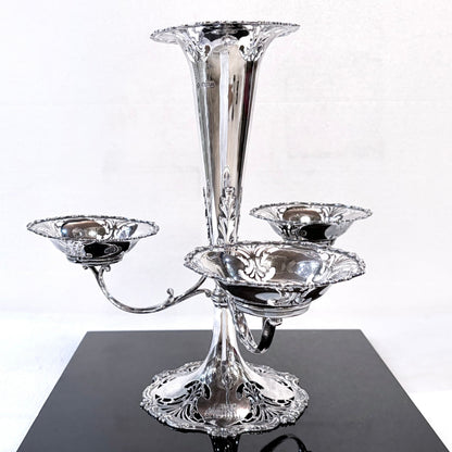 EDWARDIAN PIERCED STERLING SILVER CENTERPIECE, SHEFFIELD, 1911