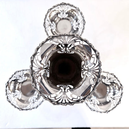 EDWARDIAN PIERCED STERLING SILVER CENTERPIECE, SHEFFIELD, 1911
