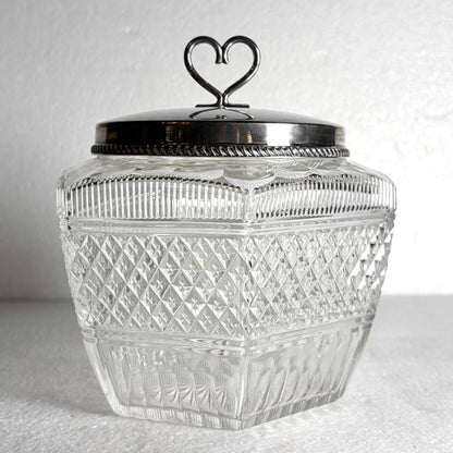 LATE VICTORIAN CUT GLASS AND SILVER-MOUNTED BISCUIT BARREL, BIRMINGHAM, 1899