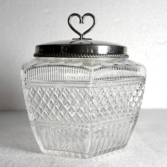 LATE VICTORIAN CUT GLASS AND SILVER-MOUNTED BISCUIT BARREL, BIRMINGHAM, 1899